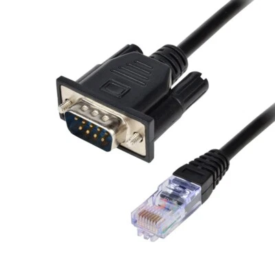 £3.99 • Buy 0.5m Male DB9 Serial RS232 To Ethernet RJ45 Cisco Console Cable Adapter