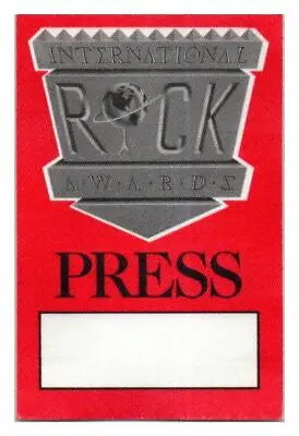 Backstage Pass 1980's 1990's International Rock Awards Press • $62.61