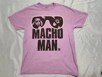 WWE Macho Man Randy Savage Sunglasses Purple Adult T Shirt Size Medium  • $14.99