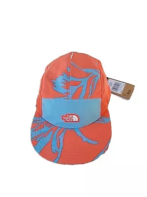 The North Face Class V Camp Hat Cap Retro Orange 5 Panel Flash Dry Hiking • $27.49