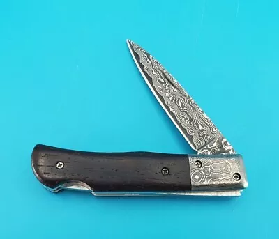 Vintage AG RUSSELL – Moki-Style Lockback Folding Knife – Damascus Steel! • $169.99