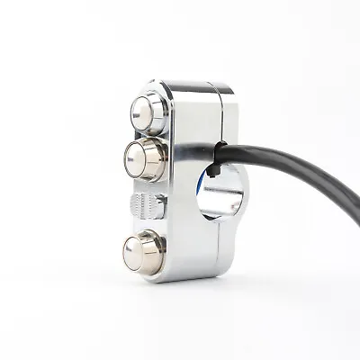 CNC Chrome 1  Handlebar Horn Turn Signal Light Control Switch For Harley Custom • $34.99