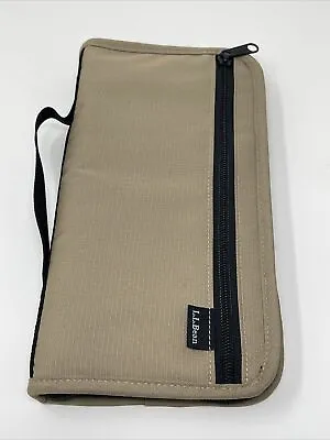 LL Bean Full Zip Personal Organizer Brown • $25