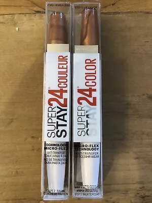 NWT! MAYBELLINE SuperStay 24hr 2-step Lipcolor COPPER GLISTEN #910 Lot Of 2 • $12.99