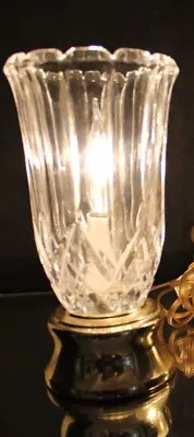 Style Brite Roxmor Accent Torch Table Lamp 24% Lead Crystal New Old Stock • $29.99