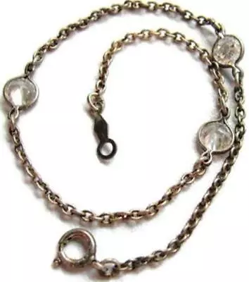 8  Ankle Bracelet Sterling Silver 925 Patina ADI Vintage • $19.99