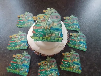 £2.50 • Buy 12 PRECUT Edible Turtles TMNT Wafer/rice Paper Cake/cupcake Toppers (2)