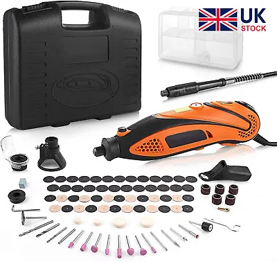 Ultimate Tacklife Rotary Multi Tool Kit With 81 Accessories & 4 Attachments 135W • £18.89