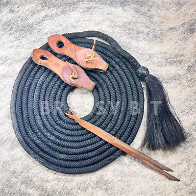 22' NRS Mecate Reins W/ Slobber Straps • $62.50