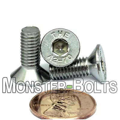 M6 - 1.0 X 16mm  Stainless Steel Flat Head Socket Cap Screws DIN 7991 Allen Hex • $5.68