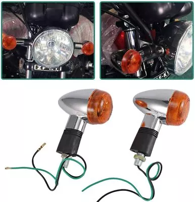 2x Turn Amber Turn Signal Lights For Suzuki Boulevard C109R C50 S 40 50 83 • $10.89
