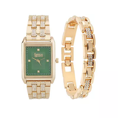 American Exchange Mens Gold Watch & Bracelet Set • $19.99