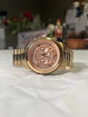 Michael Kors MK8096 50mm Rose Gold Stainless Steel Case With Rose Gold Stainless • $85