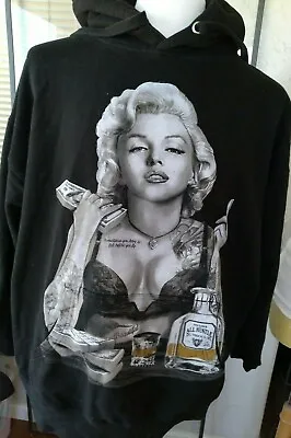 $41.04 • Buy Marilyn Monroe RARE Pullover Hoodie Black 3XL Sexy Tequila Classic Cash Amazing
