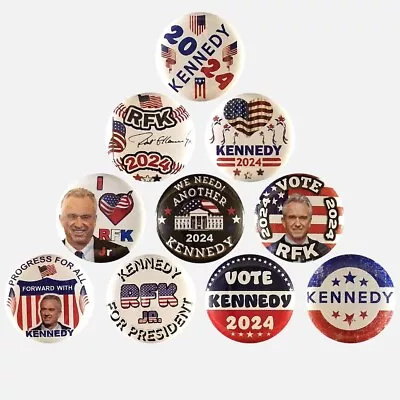 Robert F. Kennedy Jr Buttons / Pins Lot-of-10 - 2024 Election - RFK Jr Campaign  • $6.38