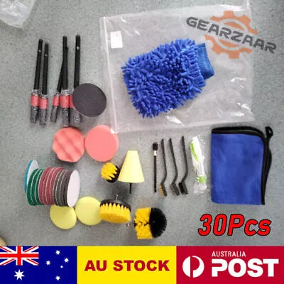 30PCS Car Detailing Brush Wash Auto Detailing Cleaning Kit Engine Wheel Clean Dh • $23.58