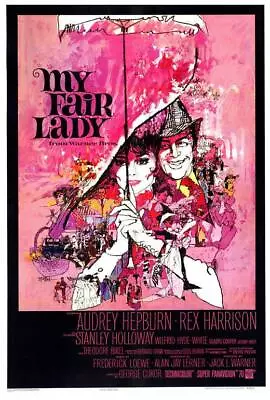 MY FAIR LADY Movie POSTER 27 X 40 Audrey Hepburn Rex Harrison A • $24.95