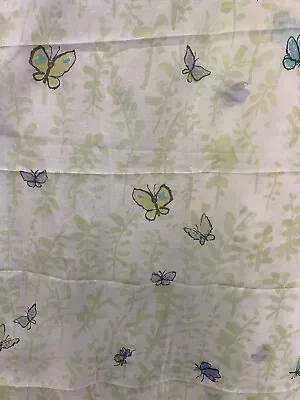 Osborne And Little Butterfly Meadow Green Voile By Quentin Blake By The Metre • £15