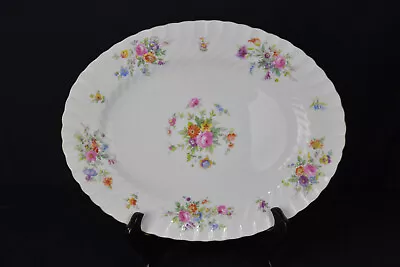 Minton Marlow Floral Oval Serving Plate 12 1/2  England  (1RS11109WH) • $26