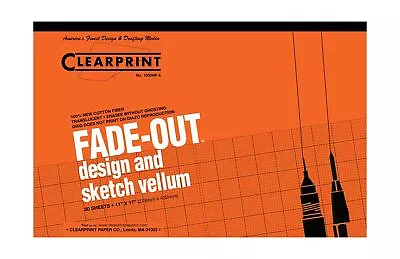 Clearprint Vellum Pad With 8x8 Fade-Out Grid 11x17 Inches 16 LB 60 GSM 10... • $56.99