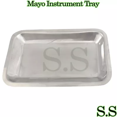 Mayo Instrument Tray 10X6X3/4 Surgical Dental Veterinar • $14.80