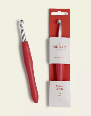 £2.79 • Buy Sirdar Aluminium Crochet Hook Red Soft Touch Handle Sizes 2mm - 10mm