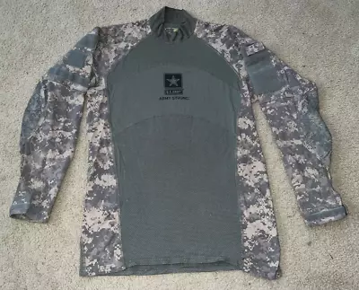 US ARMY ACU Camouflage - MASSIF Flame Resistant - Army Combat Shirt ACS - LARGE • $24.99