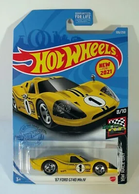 2021 Hot Wheels '67 FORD GT40 MK.IV  #106/250 HW Race Day 8/10 (Yellow) • $2.49