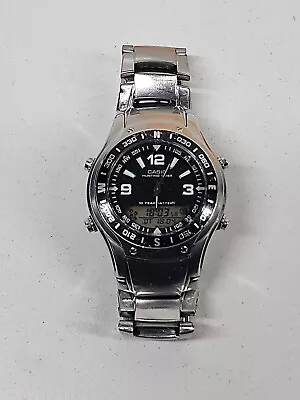 Casio Hunting Timer 3769 AMW-701 Moon Phase Quartz Wrist Watch • $20