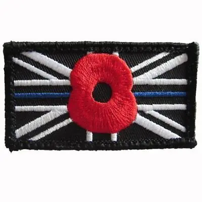 Thin Blue Line Remembrance Police Union Jack VELCRO® Backed Patch Badge Insignia • £3.99