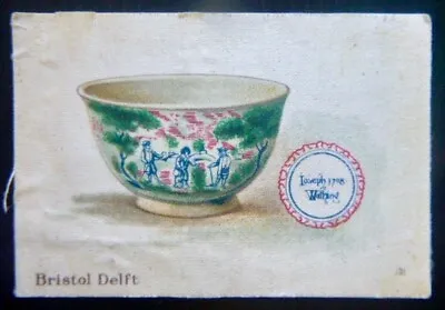 Salmon & Gluckstein Silk  Pottery Types  1915  Bristol Delft Marriage Bowl • £0.99