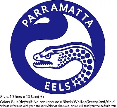 PARRAMATTA EELS Car Sticker Reflective Stickers Decals Best Gift BLU • $8.99