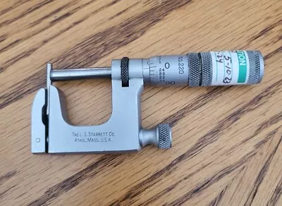 Nice! Starrett No.220 Mul-t-anvil Precision Micrometer 0-1  .001  Multi Anvil • $89