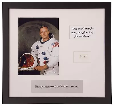 Framed Neil Armstrong Signed Space Photograph And Written Word Display - JSA • £408.46