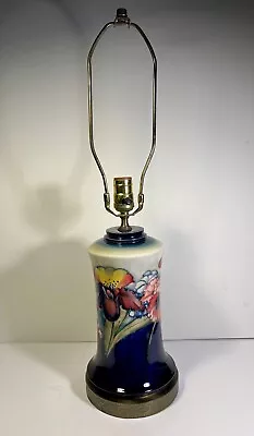 RARE Vintage Moorcroft Pottery England Exquisite Bearded Iris Pattern Table Lamp • $549