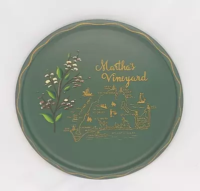 Vintage Souvenir Collector Plate MARTHA'S VINEYARD Island Massachusetts Metal • $19.99