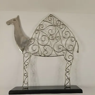 Metal Free-Standing Dromedary Camel Modern Geometric Design One 1 Hump Camel 12  • $18.99