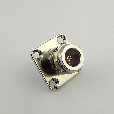 N Female Jack W/ 4 Holes Flange 25mm Panel Mount Chassis PCB Solder RF Connector • $1.79