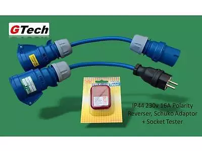 £28.95 • Buy Polarity Reverse Adaptor +Socket Tester +European Schuko Caravan Hook Up Adaptor