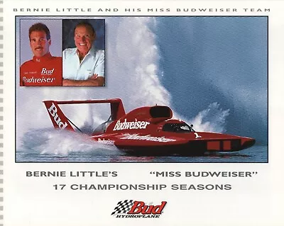 Miss Budweiser Hydroplane Racing Bernie Little Dave Villwock 17x Champions Print • $24.99