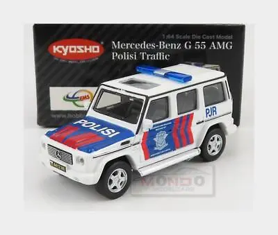 1:64 KYOSHO Mercedes Benz G-Class G55 Amg Polisi Traffic 2018 K07021H3 Model • $22.33