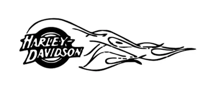 Harley Davidson Flaming Tire Logo VINYL DECAL STICKER Car Laptop Phone • $4