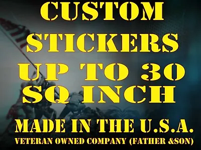 1 - Custom Printed Full Color Vinyl Car Bumper Sticker Logo Decal-Up To 30 Sq In • $3.75