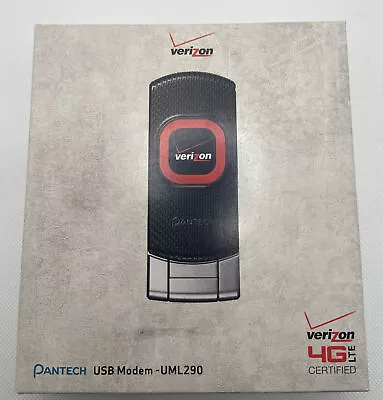 Pantech UML290 Verizon 4G LTE USB Laptop Modem W/ Original Box & Documents • $11