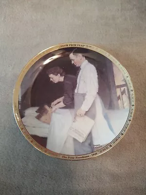 Norman Rockwell Collectors Plate Freedom From Fear • $8