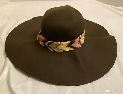 Missoni For Target Brown Wool Wide Brim Hat Floppy Sun  • $24.99