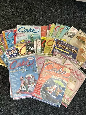 Cake Decorating Magazines Mixed Bag Of 10 - Sugarcraft Cake Wedding Cake Making • £8.50