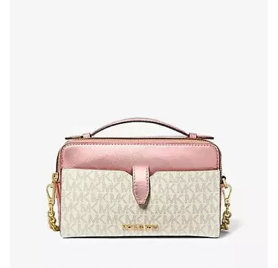 New Michael Kors Jet Set Medium Double Zip Crossbody Primrose • $55