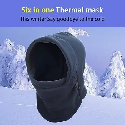 Outdoor Riding Windproof Fleece Hood Face Mask Thick Warm Hood Cap Mask Unisex • $22.01