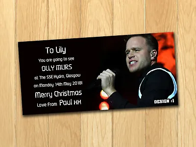 Olly Murs Personalised Gift Voucher Present Christmas Birthday • £4.95
